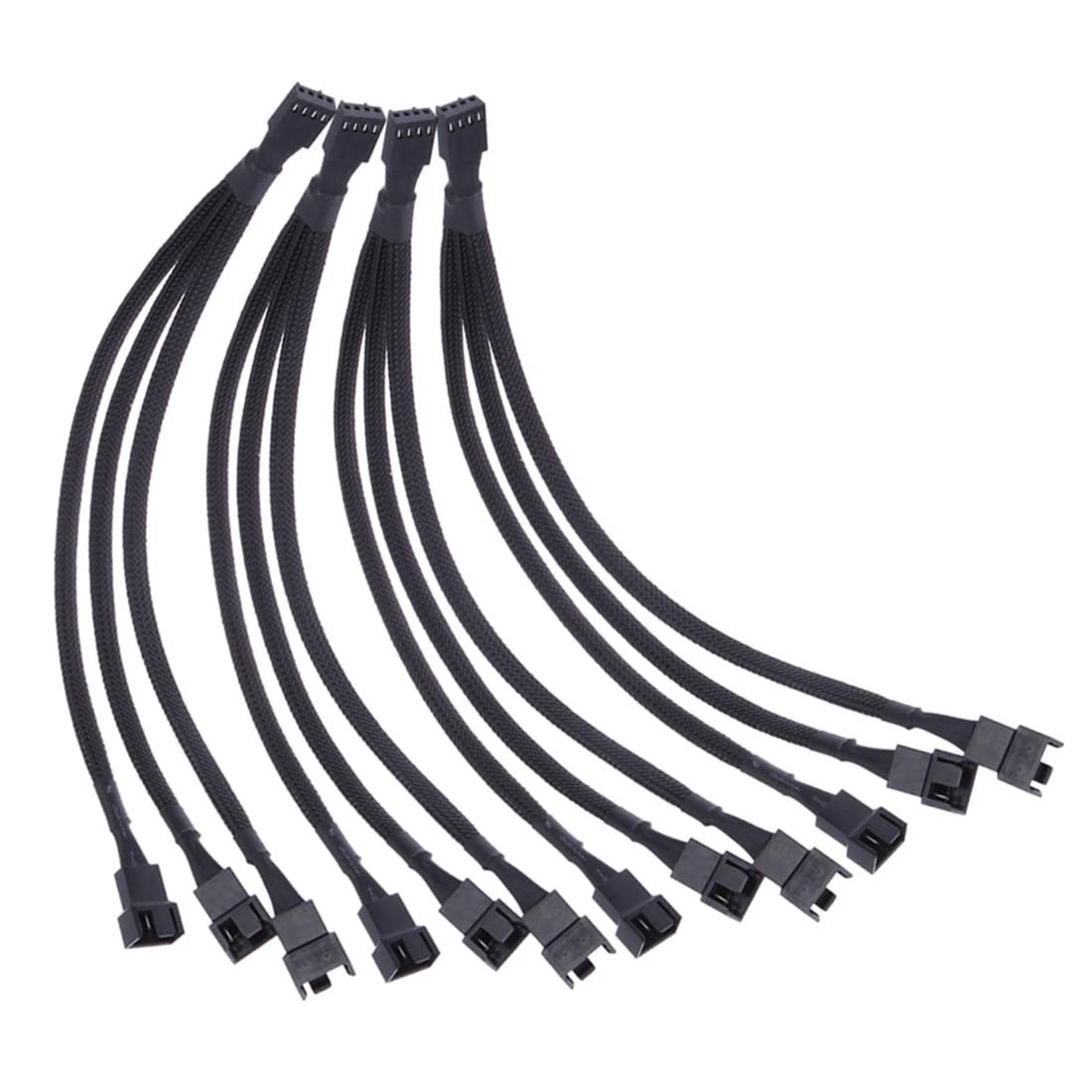 4X Kabel Rozdzielacz Rozgałęziacz Wentylatora Pwm 4 Pin 3 Pin Przedłużacz