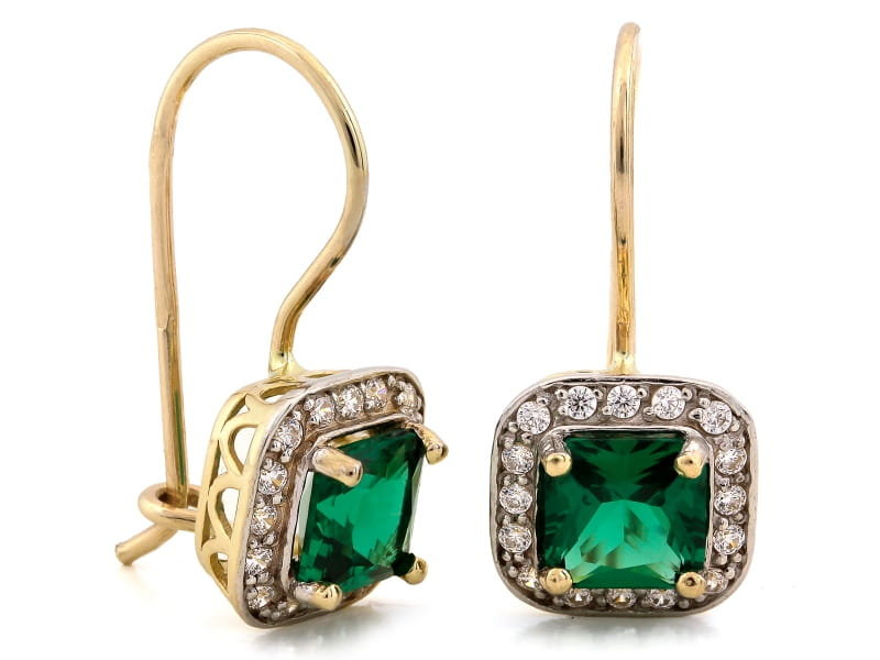 Kolczyki złote Au 585 z cyrkoniami KL9056A