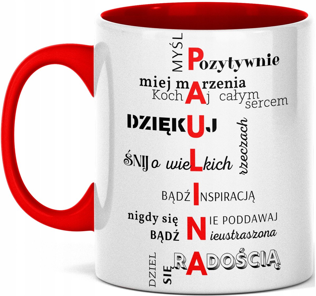 Kubek motywacyjny z nadrukiem imieniem PAULINA URODZINY PAULINY