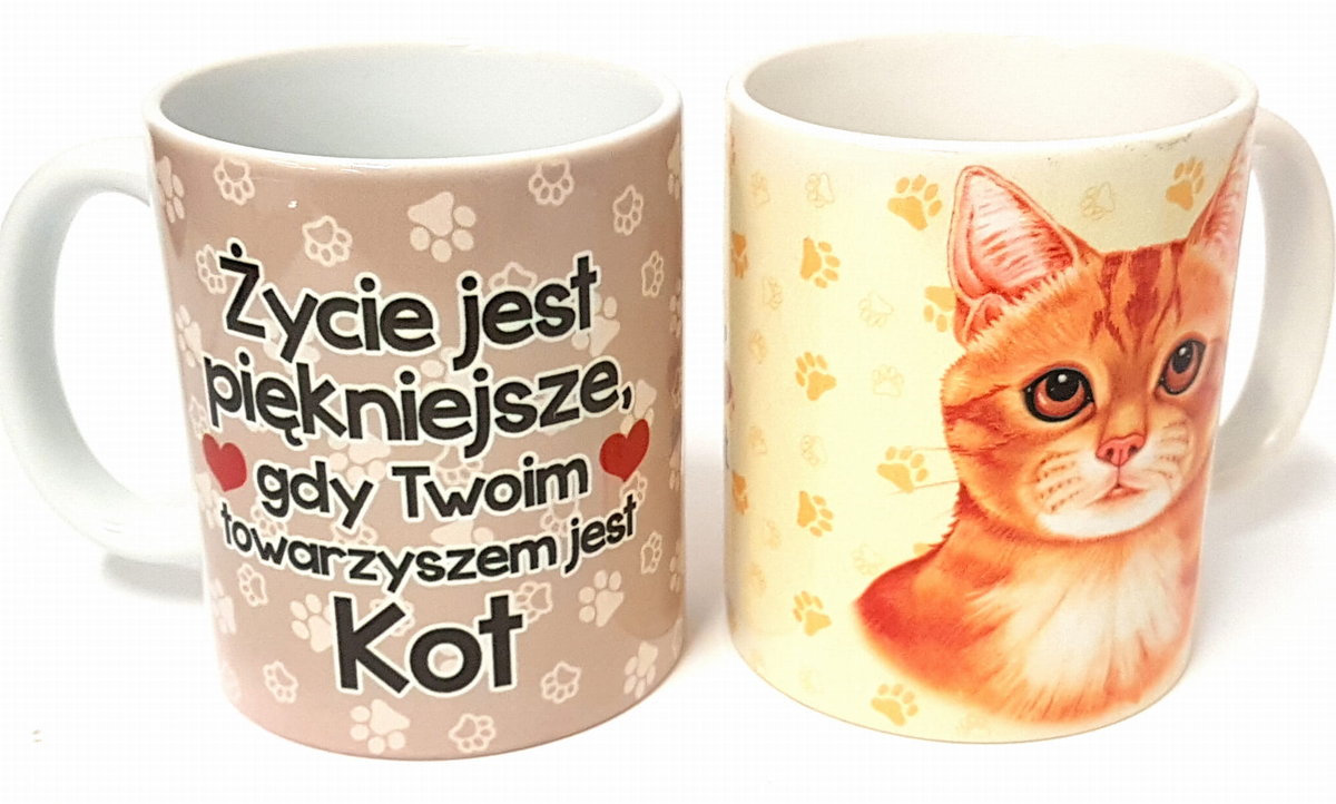 Kubek z kotem KOT RUDY kotem prezent URODZINY imieniny