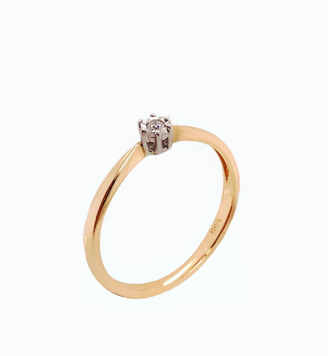 Pierścionek Au 585 z brylantem 0.02ct