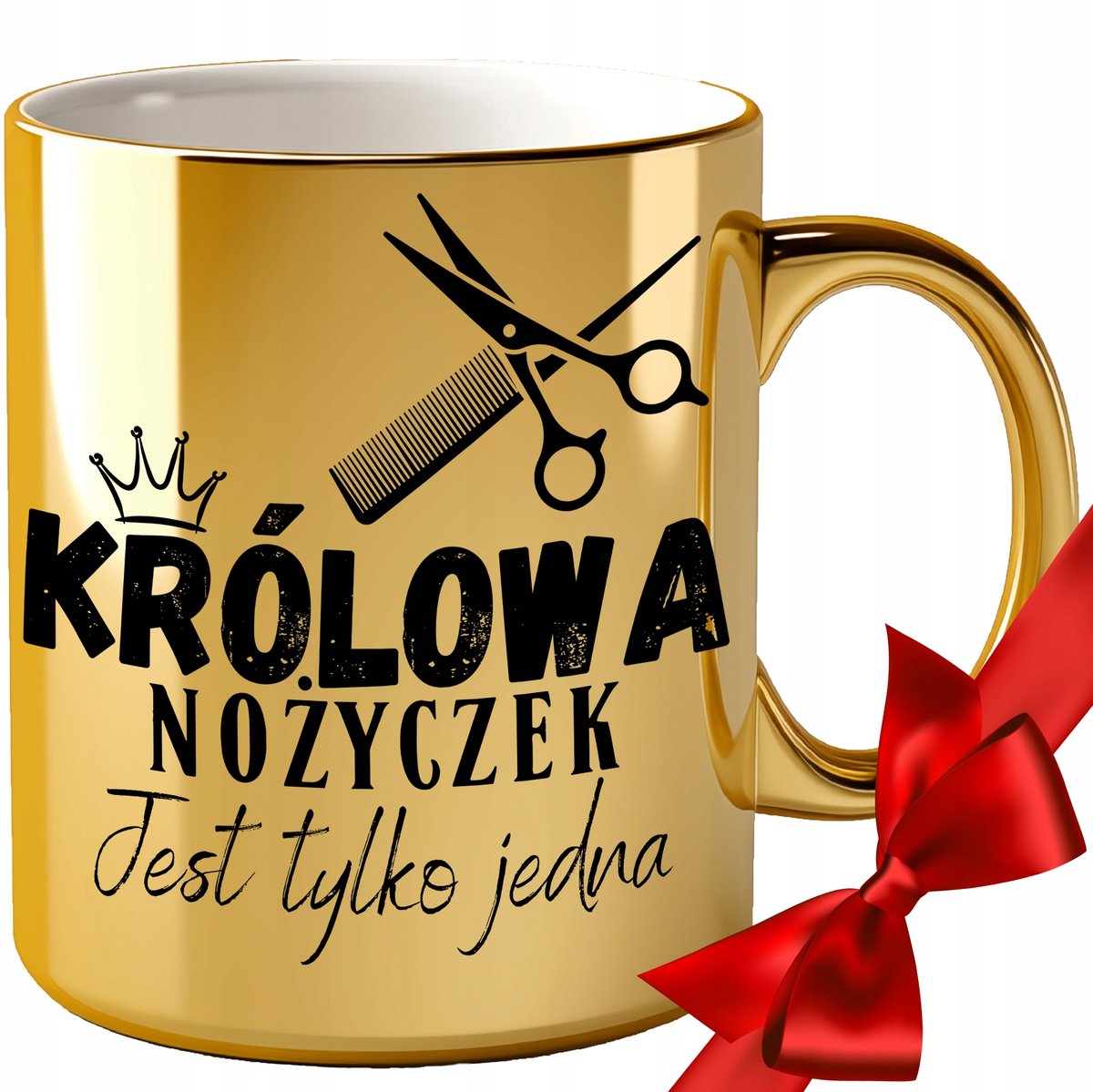 ZŁOTY KUBEK DLA FRYZJERKI FRYZJERA WŁAŚCICIELKI SALONU FRYZJERSKIEGO GRAWER