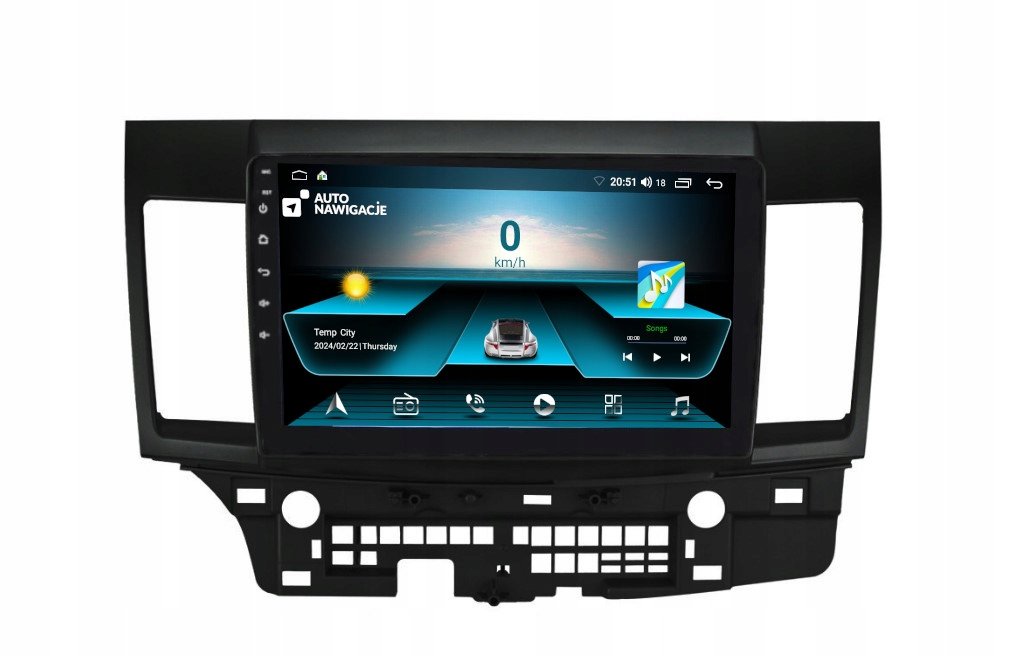 RADIO NAWIGACJA GPS MITSUBISHI LANCER VIII 2007-2014 ANDROID 2GB 64GB