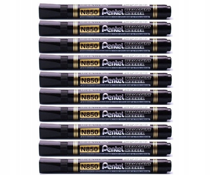 Marker Permanentny Czarny Pentel N850 10 Szt.