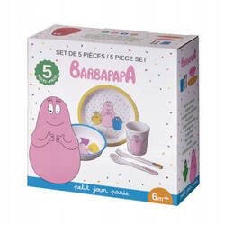Zestaw naczyń i sztućców dla dziecka, 5 el., Barbapapa Petit Jour Paris