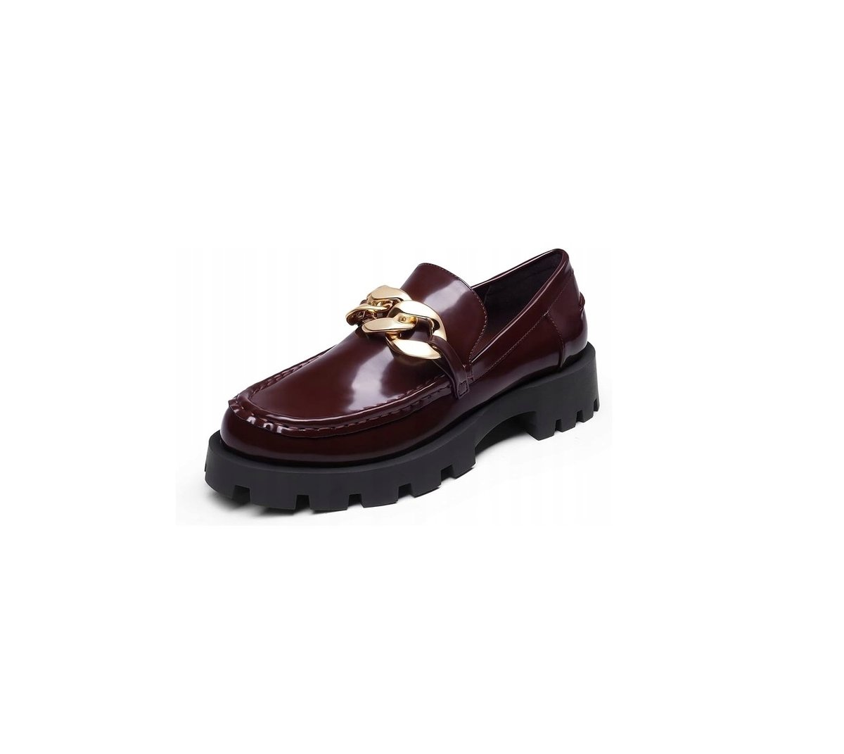 DREAM PAIRS Mokasyny Damskie na Platformie Burgundowe Rozmiar 40