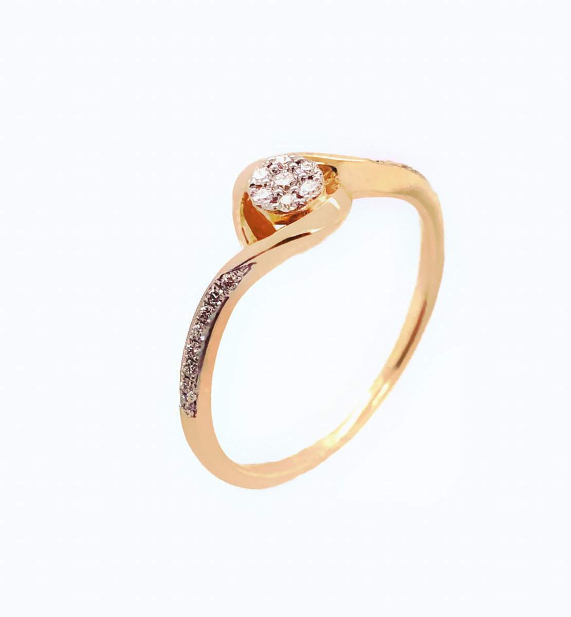 Pierścionek Au 585 z brylantami 0.12ct