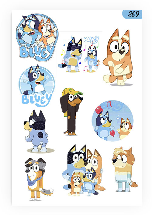 1szt TATUAŻE DZIARY ZMYWALNE DLA DZIECI NA URODZINY BLUE 209