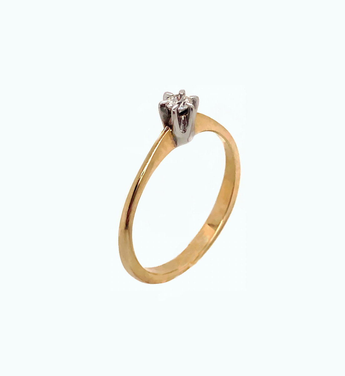 Pierścionek Au 585 z brylantem 0.11ct