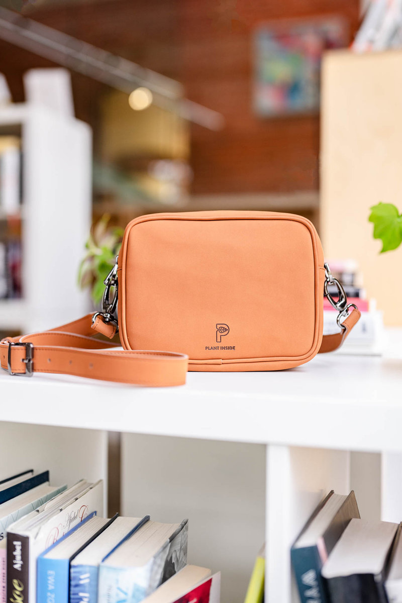 Wegańska Torebka Cross Body - Camel