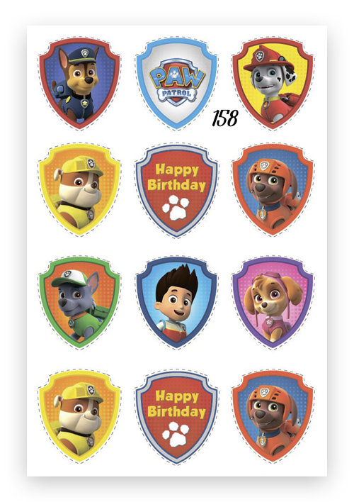 1szt TATUAŻE DZIARY ZMYWALNE DLA DZIECI NA URODZINY PSI PATROL 158