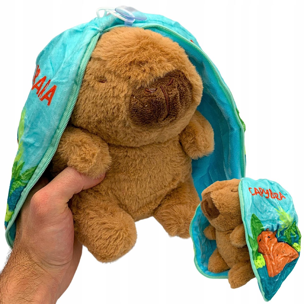 Maskotka Pluszak Kapibara Niespodzianka Uszy Przytulanka Pluszowa 20 cm