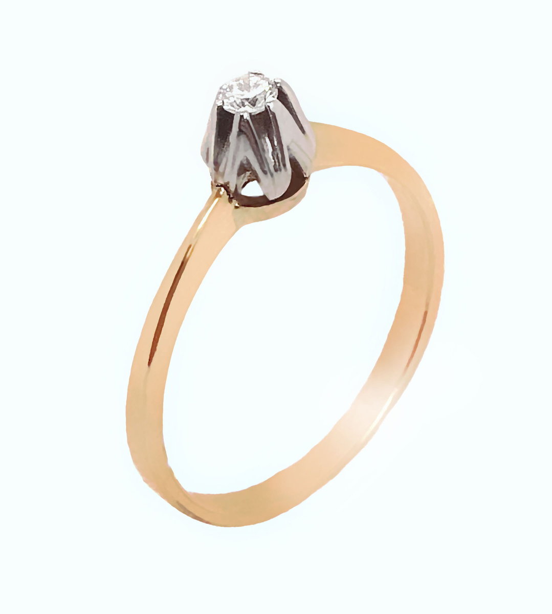Pierścionek Au 585 z brylantem 0.06ct