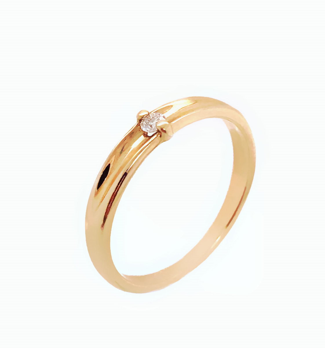 Pierścionek Au 585 z brylantem 0.05ct