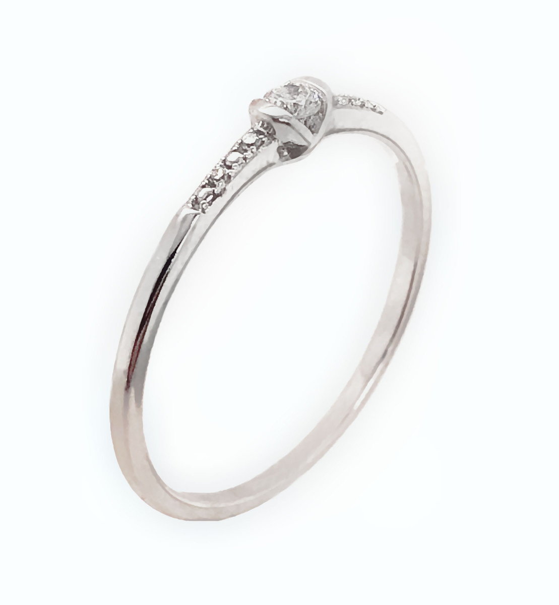 Pierścionek Au 585 z brylantem 0.06ct