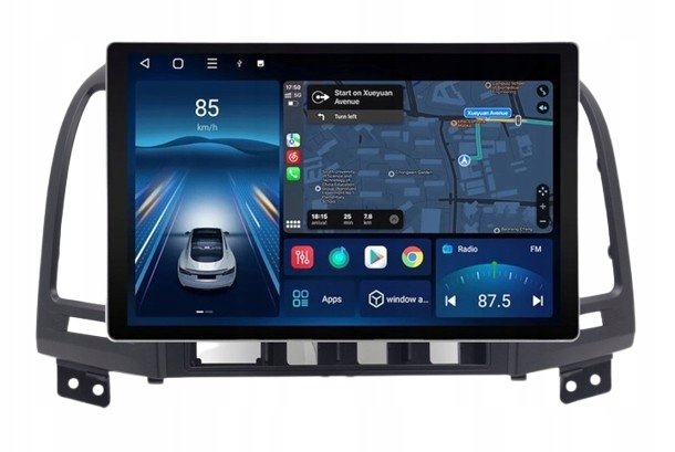 RADIO NAWIGACJA GPS HYUNDAI SANTA FE 2006-2012 ANDROID 13,1 CALA QLED