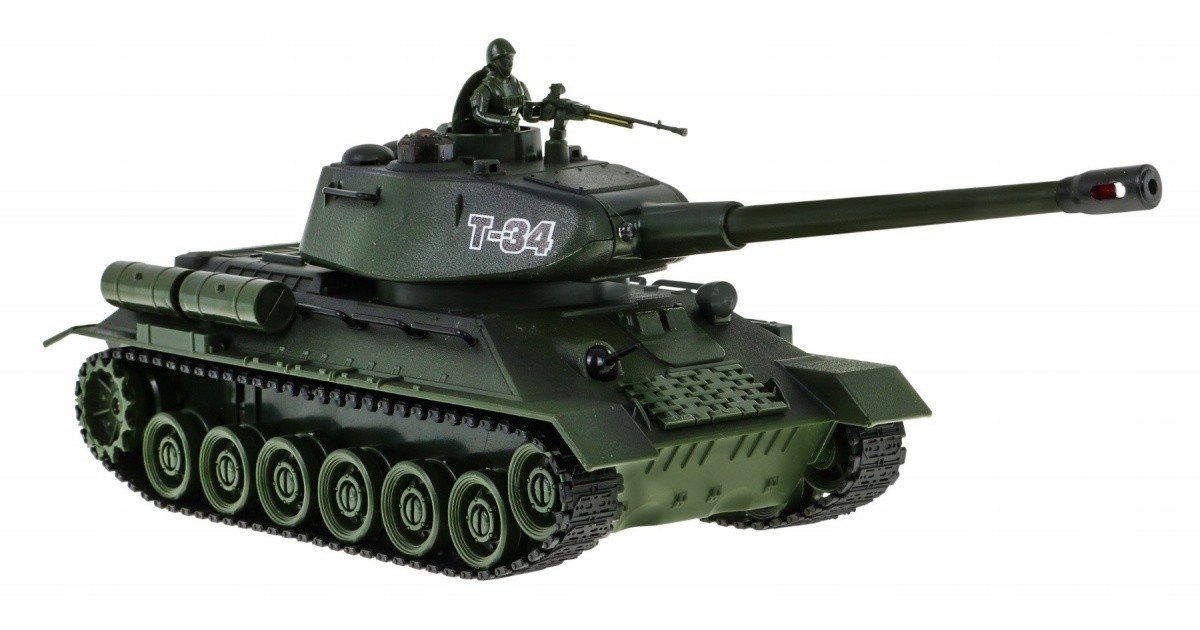 2 czołgi BITWA CZOŁGÓW T34 + German zestaw ZDALNIE STEROWANE dla dzieci