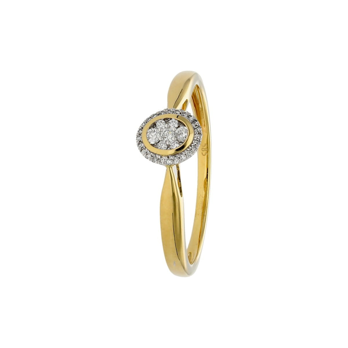 Pierścionek Au 585z brylantem 0.10ct