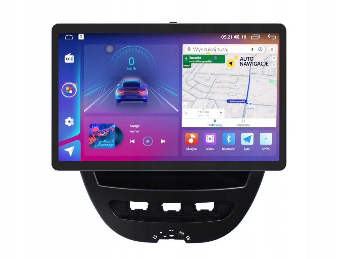 RADIO NAWIGACJA GPS PEUGEOT 107 2005-2014 ANDROID 11,5 CALA