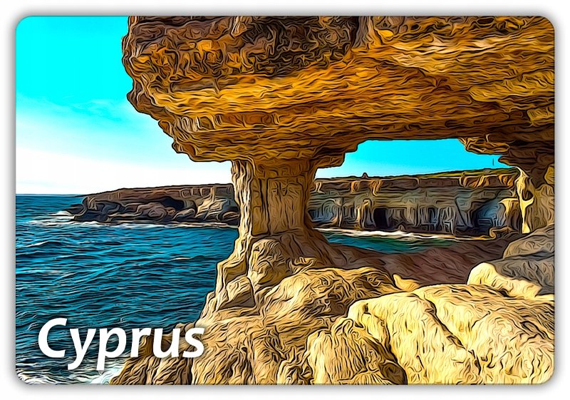 Cypr - Cape Greco - Przylądek - Magnes Na Lodówkę