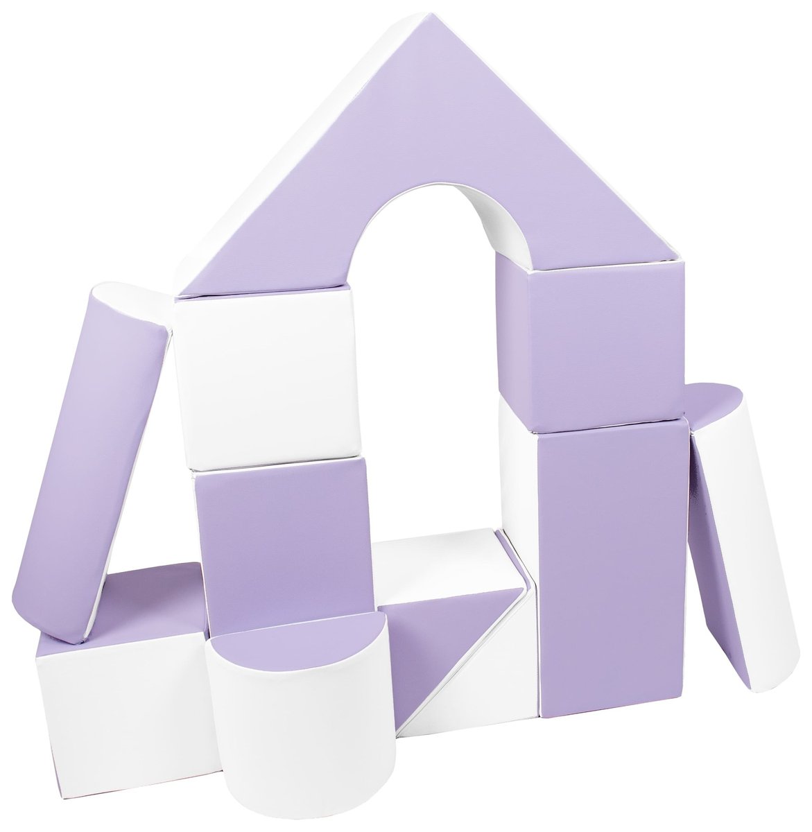 Zamek z klocków Piankowy Plac zabaw Komplet 11 dużych klocków piankowych (kolor: liliowy)