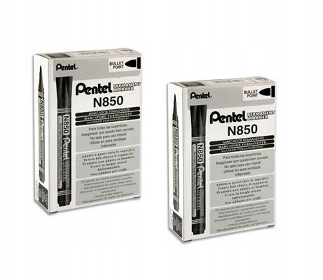 Marker Permanentny Czarny Pentel N850 24 Szt.