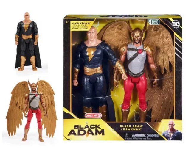 Фото - Фігурки / трансформери Figurki z filmu BLACK ADAM + HAWKMAN 30cm zestaw SpinMaster