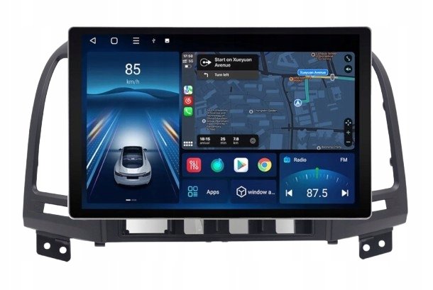 RADIO NAWIGACJA GPS HYUNDAI SANTA FE 2006-2012 ANDROID 13,1 CALA QLED