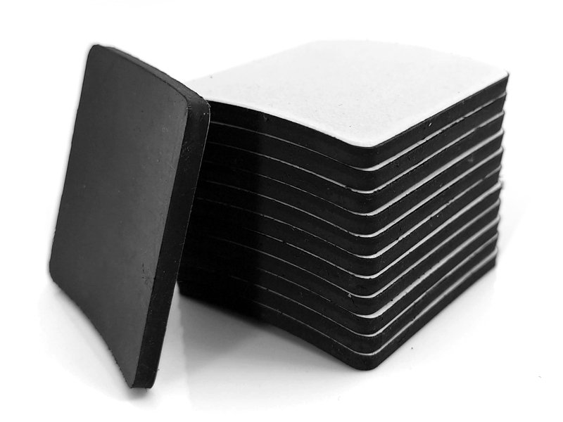 Gumowe Antypoślizgowe Podkładki Samoprzylepne - 45 X 45 Mm - 12 Sztuk