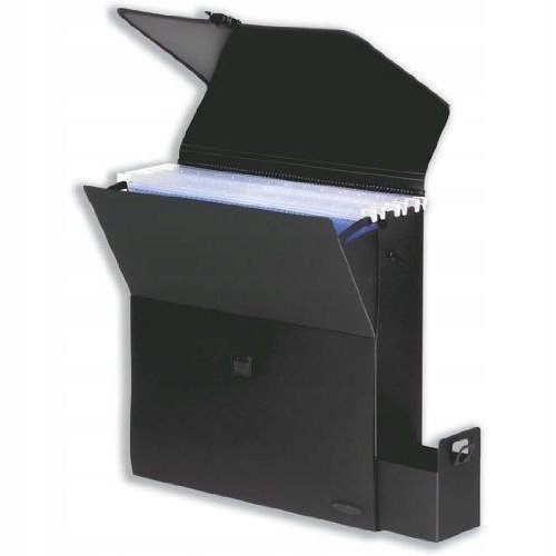Kartoteka rexel hot desker czarna na teczki biurowe