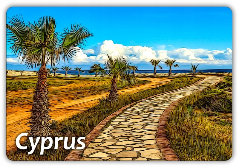 Cypr - Pejzaż - Krajobraz - Magnes Na Lodówkę