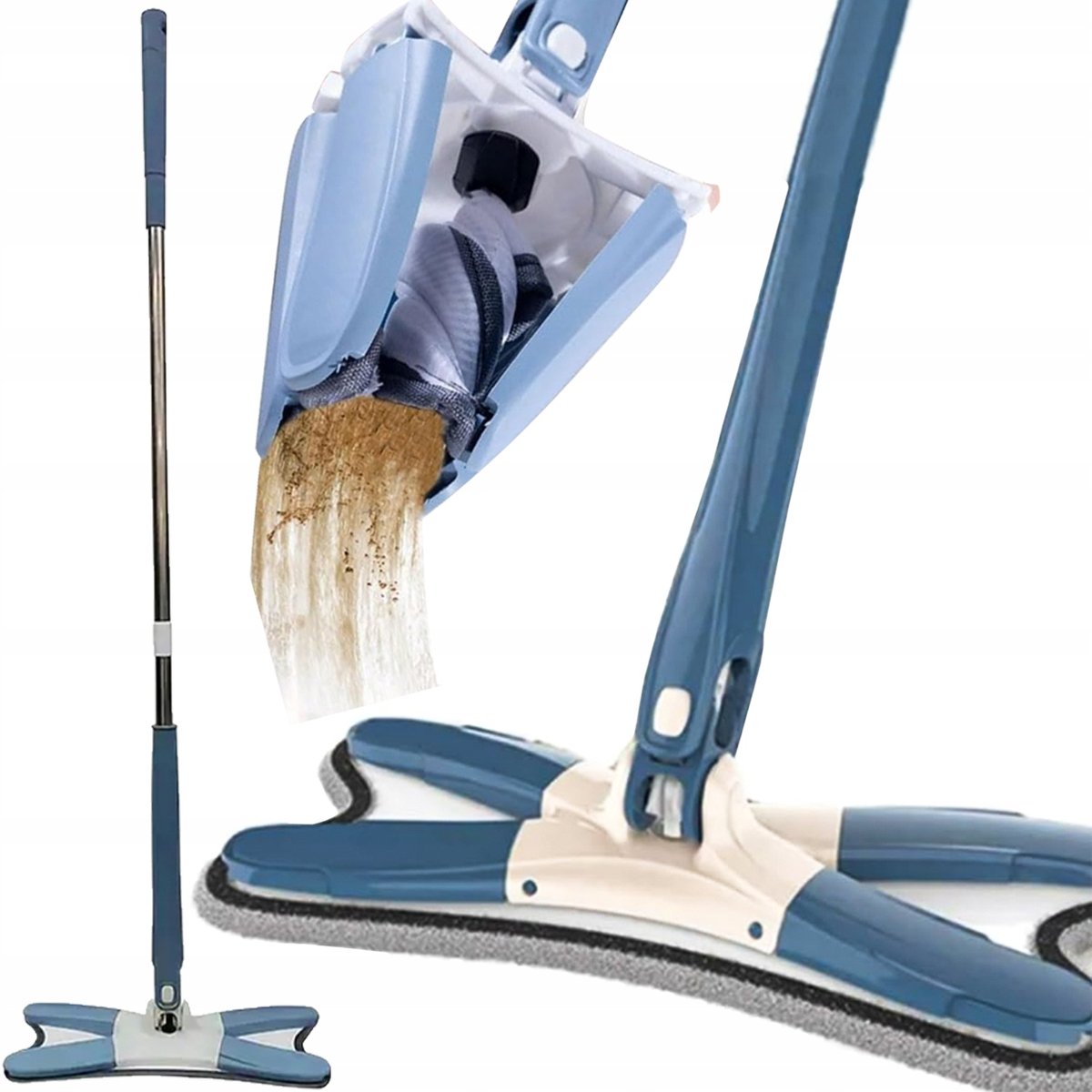 MOP WYCISKANY PŁASKI SKŁADANY OBROTOWY Z WYCISKACZEM TWIST MOTYLEK + WKŁAD