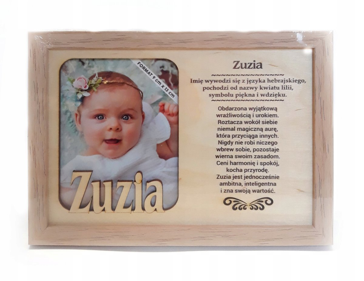 Ramka na zdjęcie ZUZIA urodziny prezent GADŻET