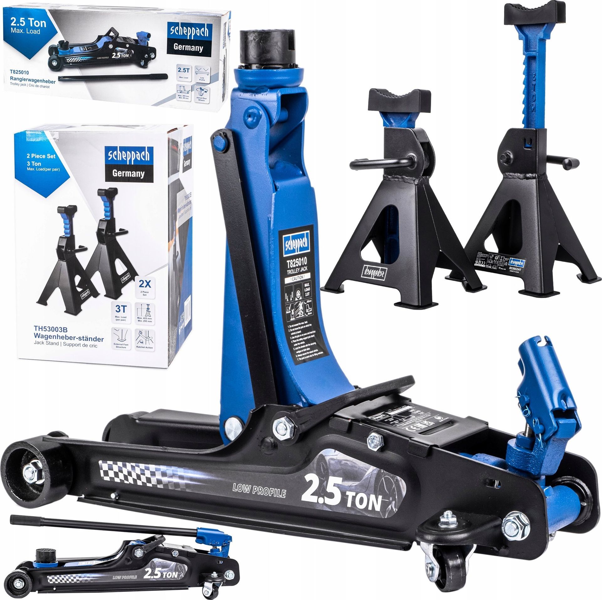 Scheppach Podnośnik żaba hydrauliczny 2.5t h min 85mm, h max 385mm