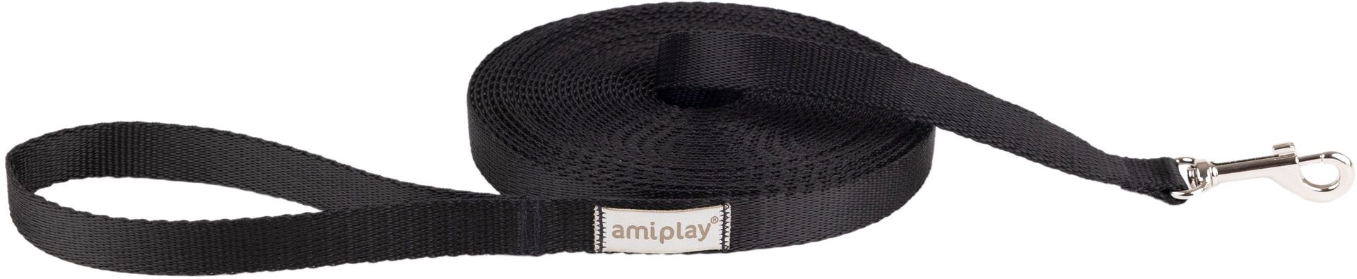 Smycz treningowa Amiplay Samba L 1000 cm Czarna
