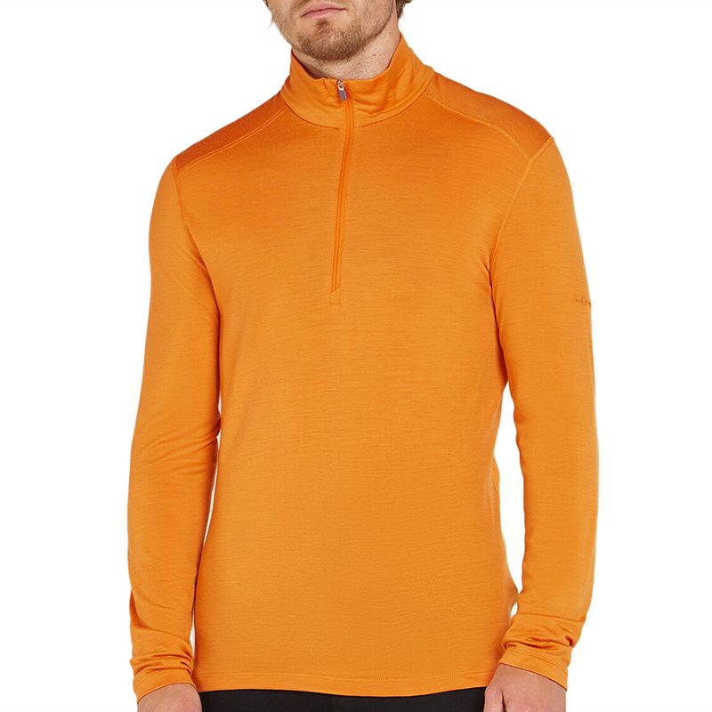 Koszulka Icebreaker Merino 200 Oasis Long Sleeve Half Zip Thermal B0436701K1 - pomarańczowa