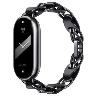 Xiaomi | Smart Band 8 Chain Strap | Fits wrists 135-200 mm | Black | Stainless steel, calfskin leather | Wrist strap for activity tracker - chain