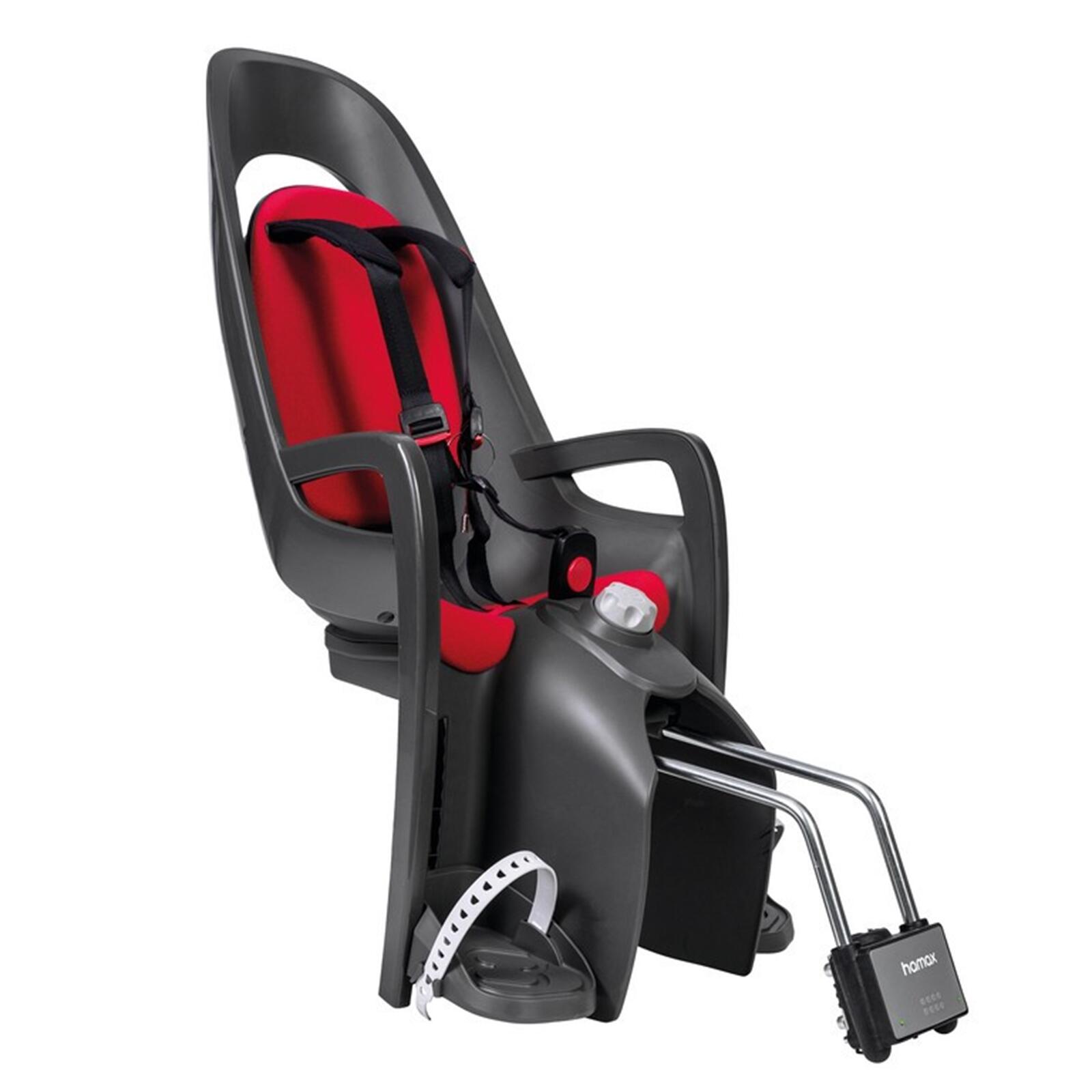 Hamax - Fotelik rowerowy Caress montowany na ramie - Dark Grey/Red
