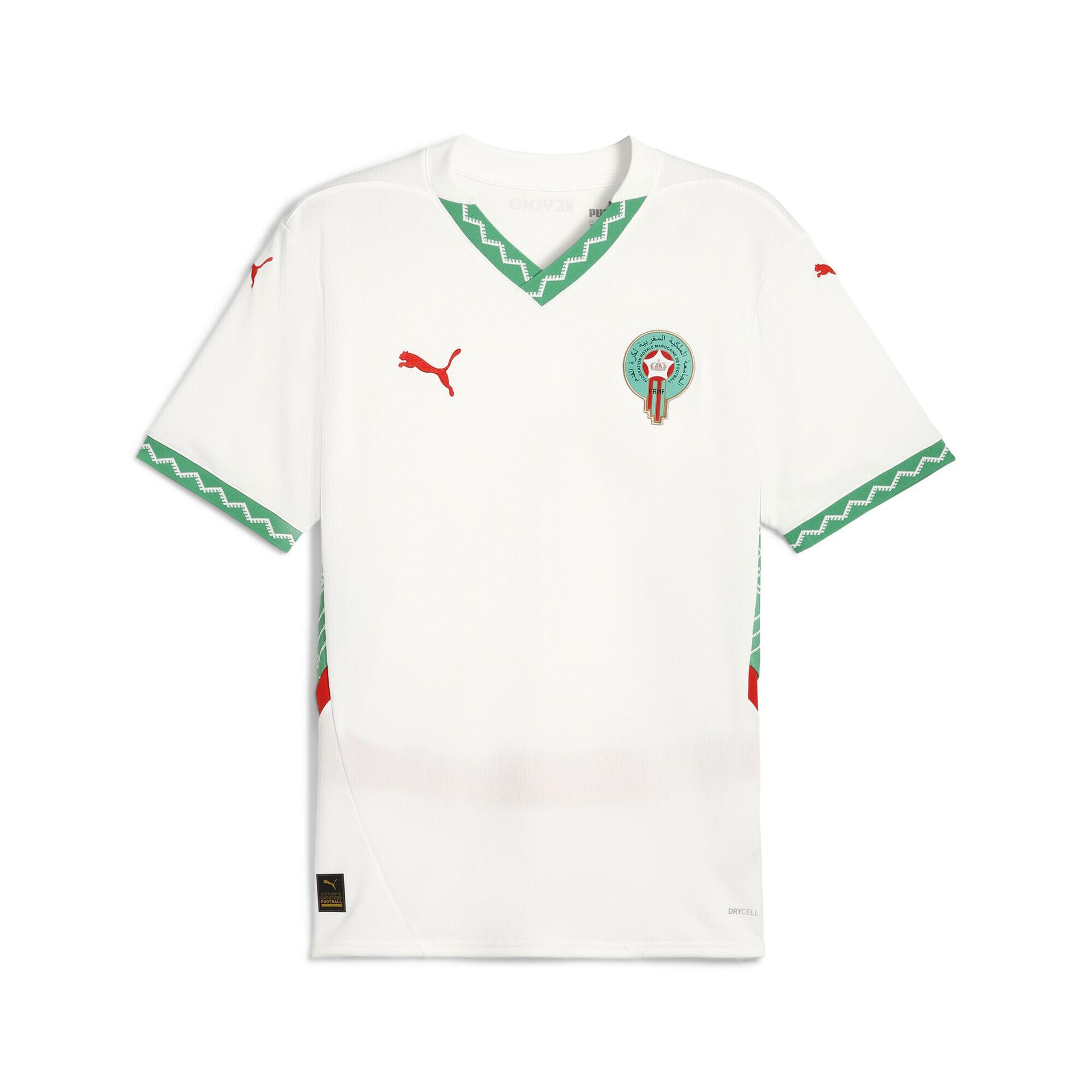 Męska koszulka wyjazdowa Maroko 2025 PUMA White Fast Green Red