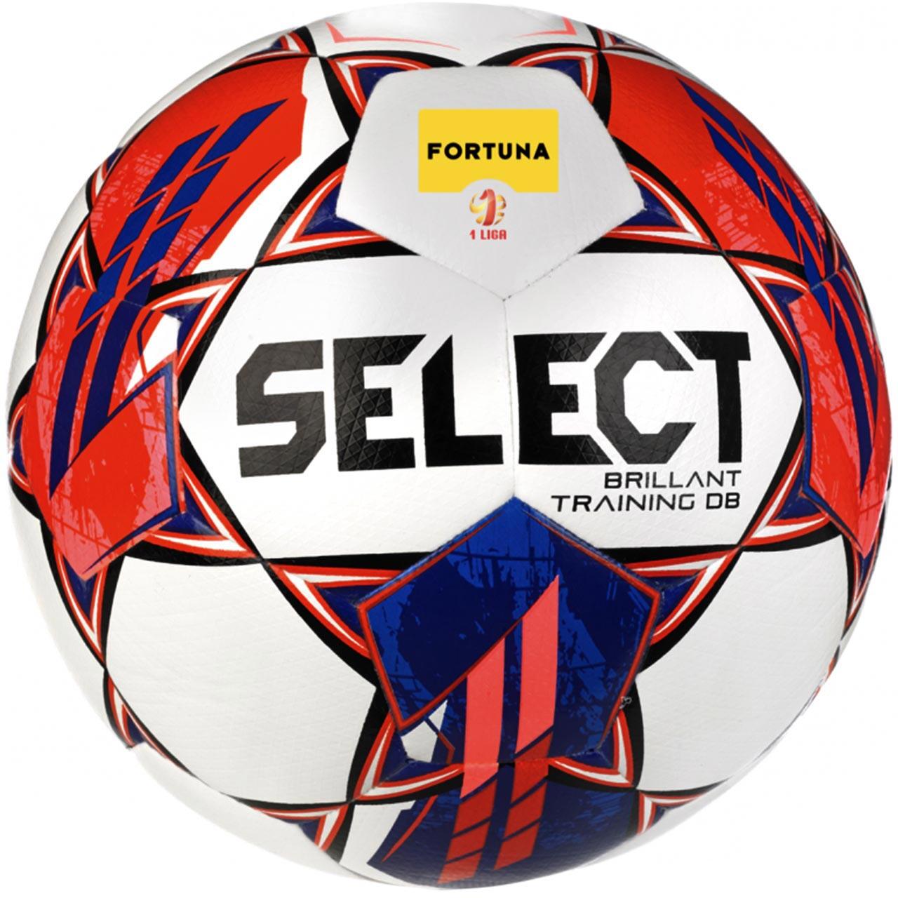 Piłka do piłki nożnej SELECT Brillant Training Fortuna 1 Liga v23 white/red rozmiar 4