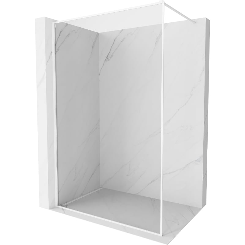 Mexen Kioto-F ścianka prysznicowa Walk-in z ramką 180 x 202 cm, transparent 8 mm, biała - 800-180-104-20-00