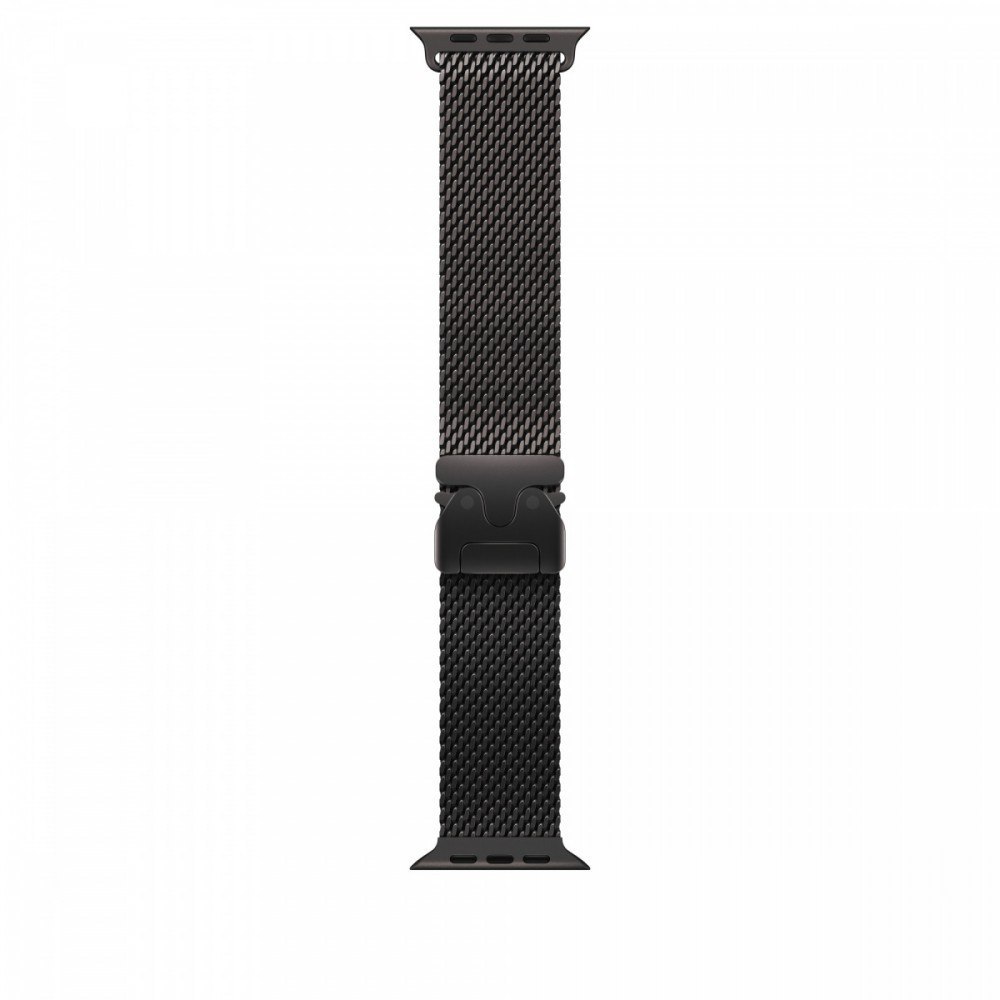 Bransoleta mediolańska z tytanu w kolorze czarnym do koperty 49 mm - rozmiar M