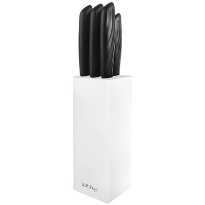 Vialli Design Zestaw noży w białym bloku Caro 27978 5 szt.