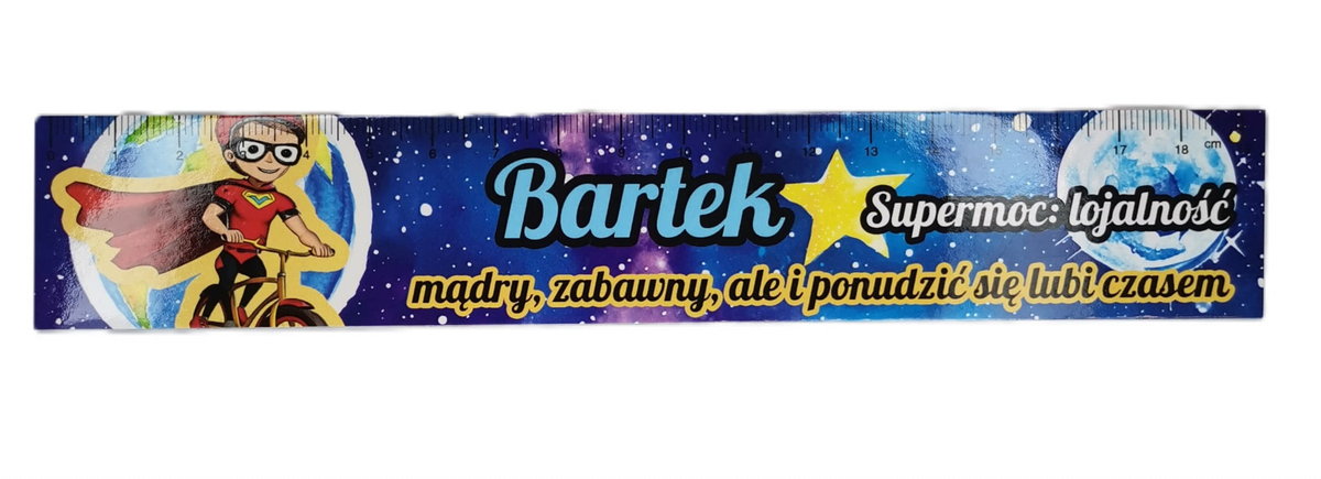 Zakładka do książki z imieniem Bartek