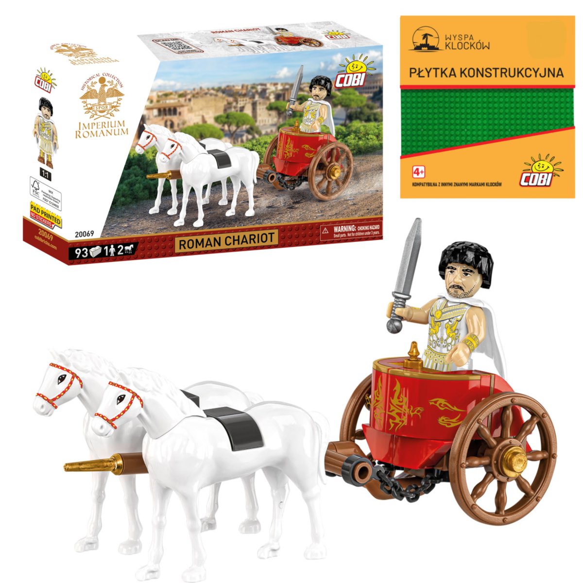 KLOCKI COBI 20069 Rydwan HC IMPERIUM ROMANUM 93El. + PŁYTKA