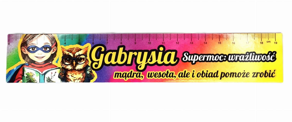 Zakładka do książki z imieniem Gabrysia