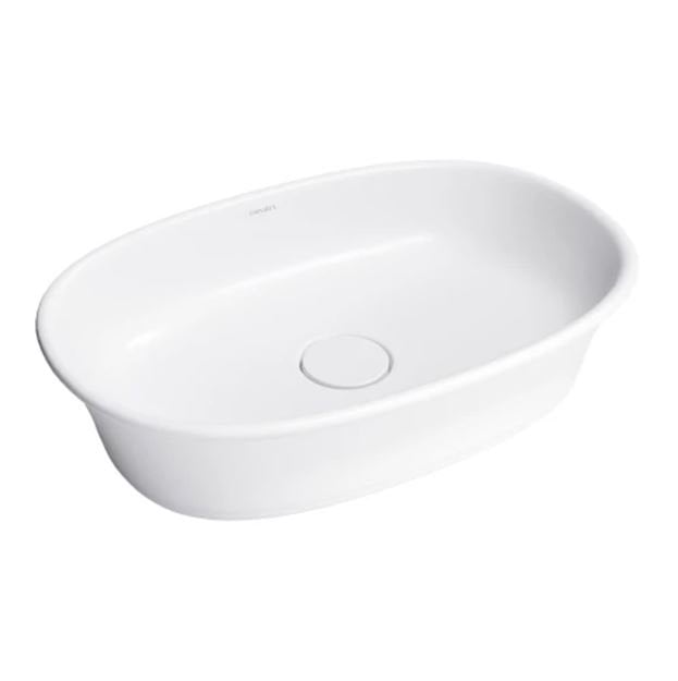 Umywalka nablatowa Omnires Classica M+ 61x40 cm owalna biały mat CLASSICAUNBM