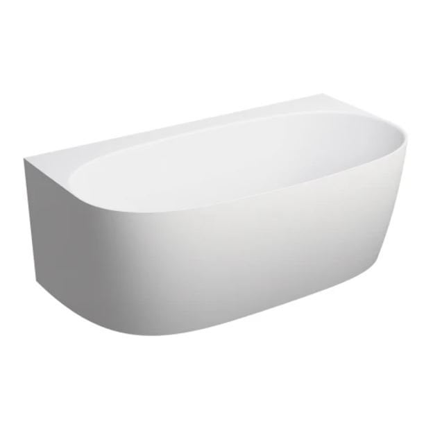 Wanna wolnostojąca Omnires Valencia M+ 158x86 cm owalna kompozyt biały mat VALENCIAWPBM
