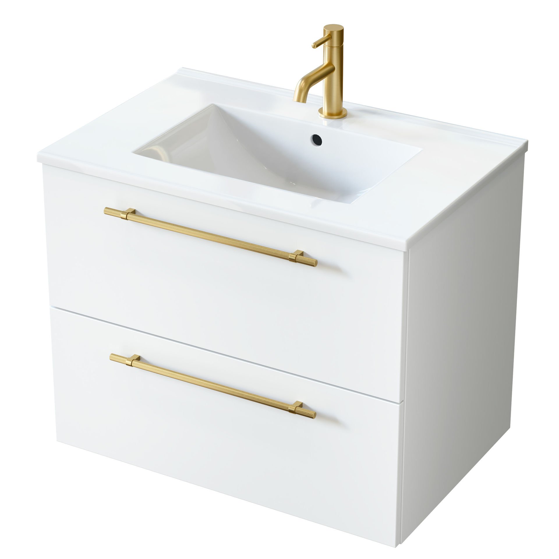 Szafka łazienkowa z umywalką Uptrend Nava 70 cm biały mat 004-SU70-02+UP4530-700