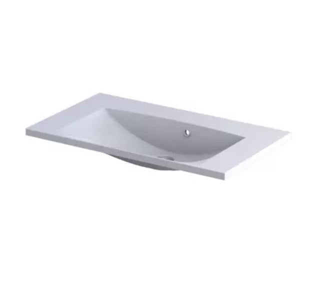 Umywalka meblowa Oristo Amelia 80 cm prostokątna biały połysk UME-AM-80-92-BO